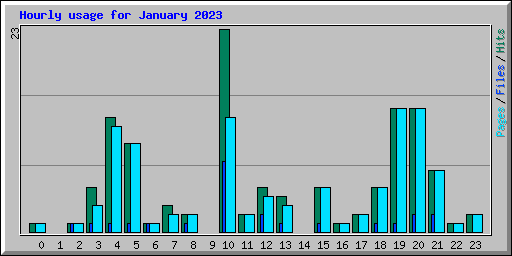 Hourly usage for January 2023