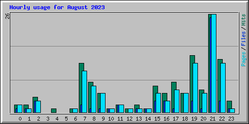 Hourly usage for August 2023