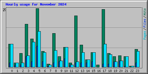 Hourly usage for November 2024