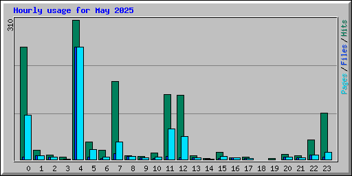 Hourly usage for May 2025