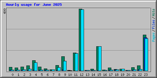 Hourly usage for June 2025