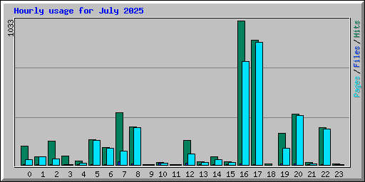 Hourly usage for July 2025