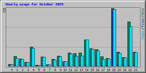 Hourly usage for October 2025