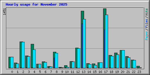 Hourly usage for November 2025