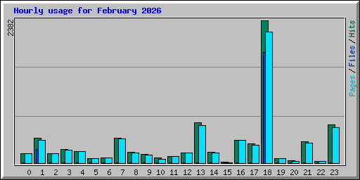 Hourly usage for February 2026