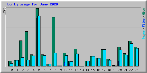 Hourly usage for June 2026