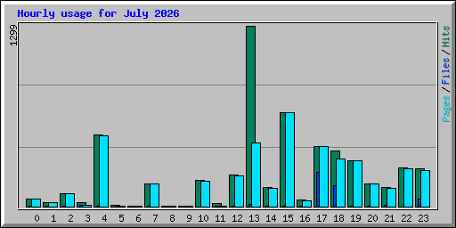 Hourly usage for July 2026
