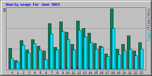 Hourly usage for June 2023