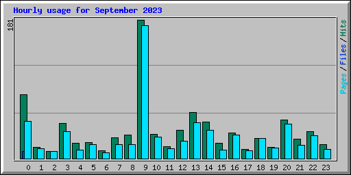Hourly usage for September 2023