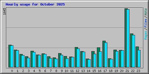Hourly usage for October 2025