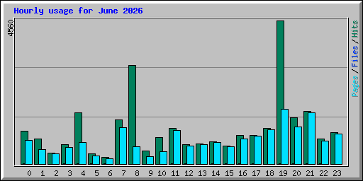 Hourly usage for June 2026